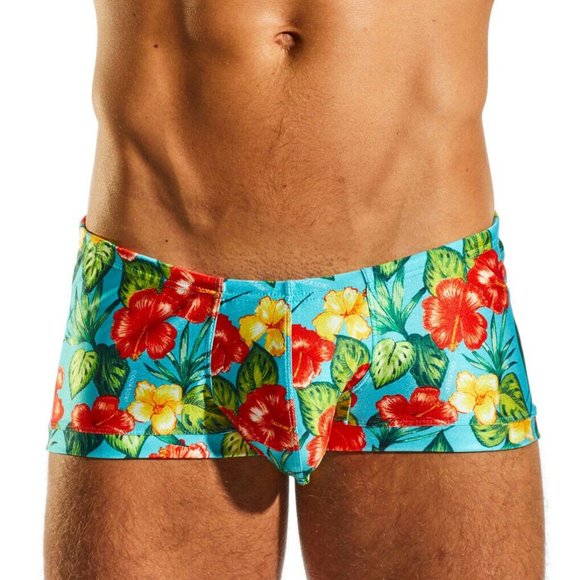 Cocksox Enhancer Swim Trunk, Hibiscus Cruise - CX08PR - Picture 1 of 1